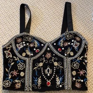 Beautiful Zara beaded crop top